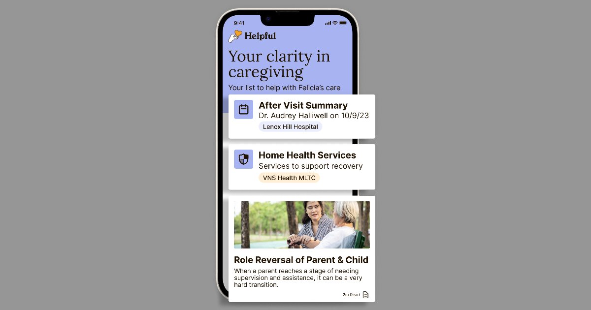 Caregiver support platform Helpful partners with VNS Health